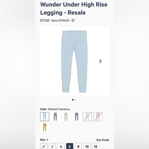 Lululemon Wunder Under High Rise Legging - Picture 5 of 5